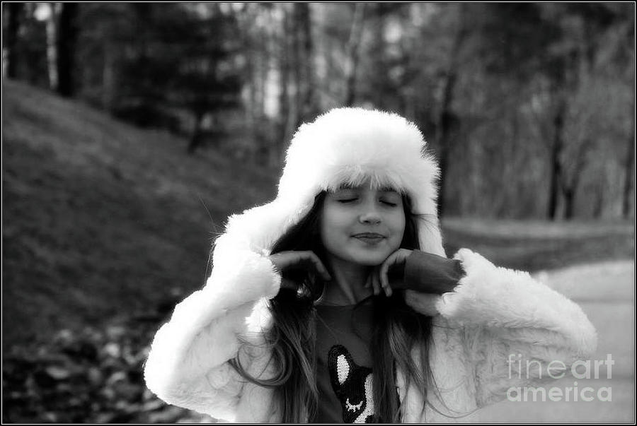  Winter girl portrait.Valentina Averina Photography . BOSTON, MA. USA. Pyrography by Valentina Averina