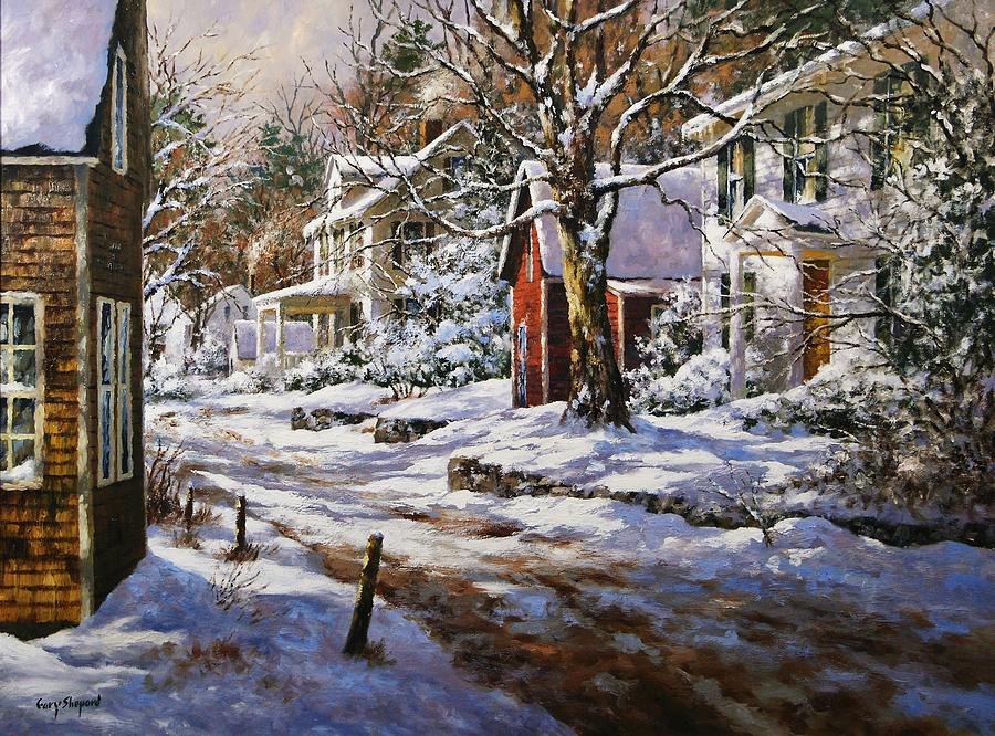 Winter Glitter Painting by Gary Shepard