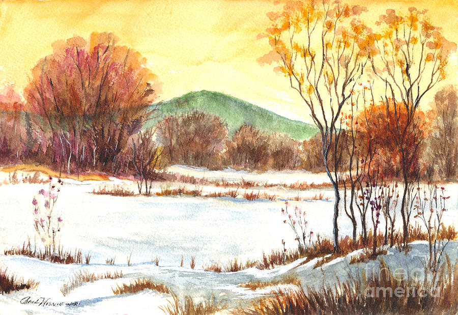 Winter Grace Painting by Carol Wisniewski