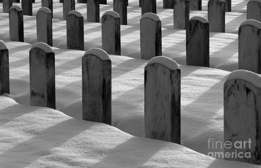 Winter Grave Site Photograph