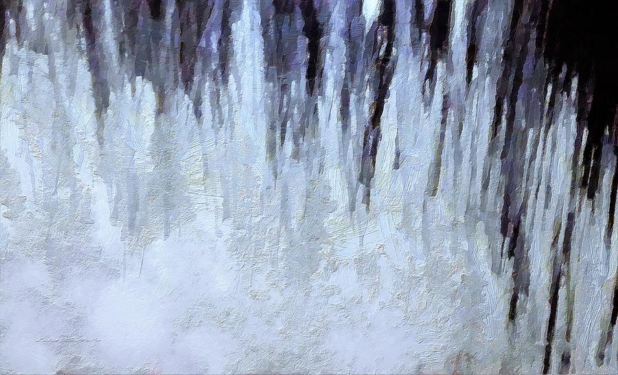 Winter Gray Painting by Lelia DeMello