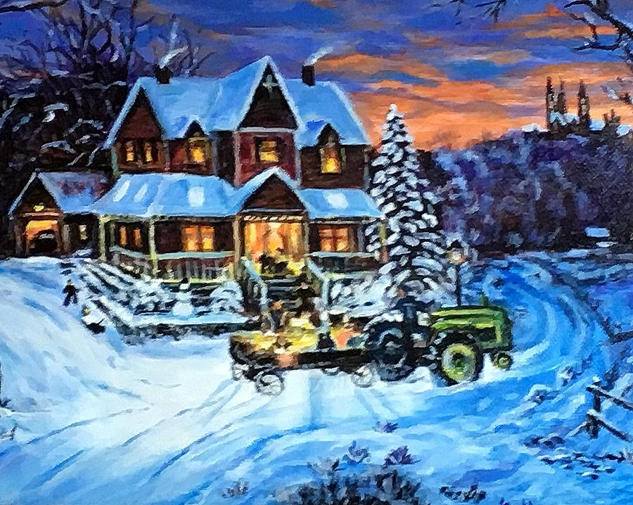 Winter Hayride Painting by Jennifer Calhoun - Fine Art America