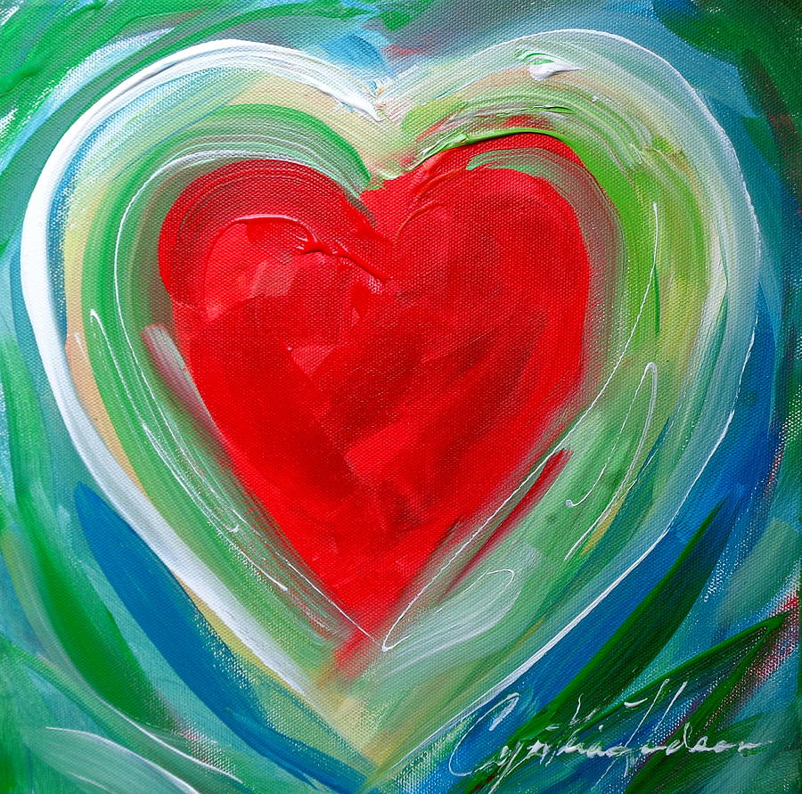 Winter Heart Painting by Cynthia Hudson