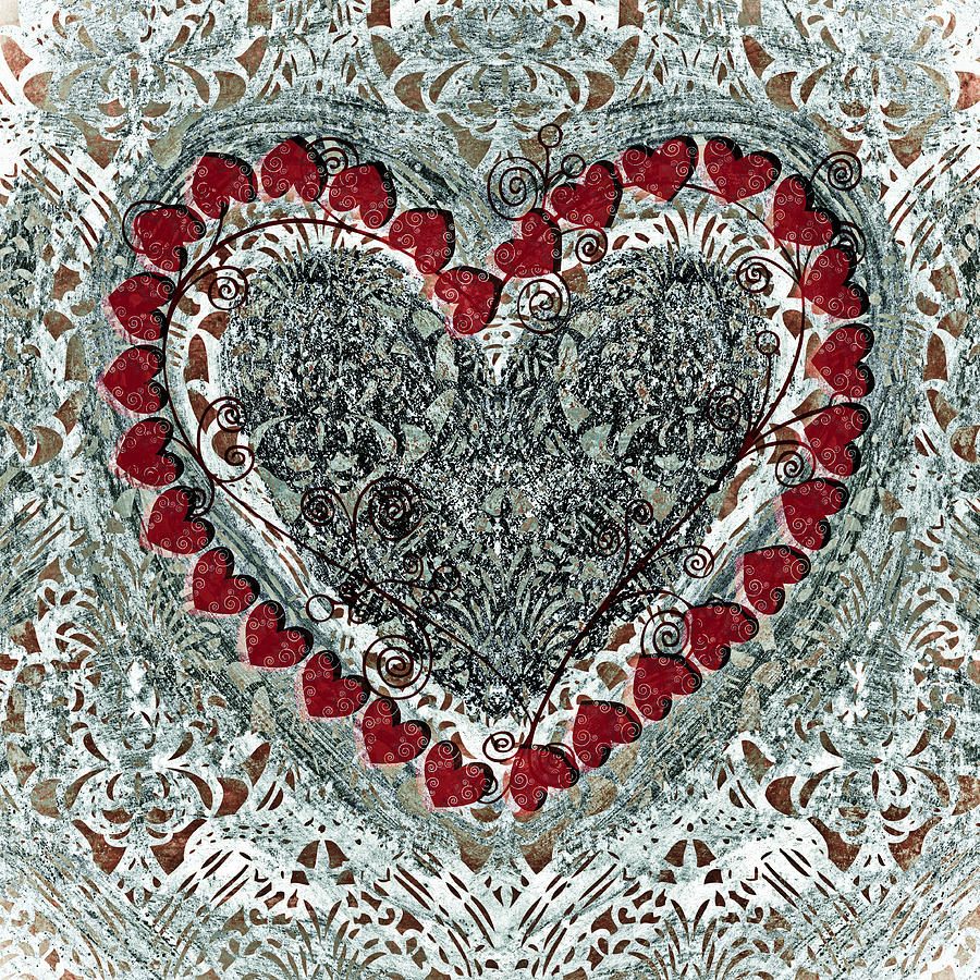 Winter Heart Painting by Frank Tschakert