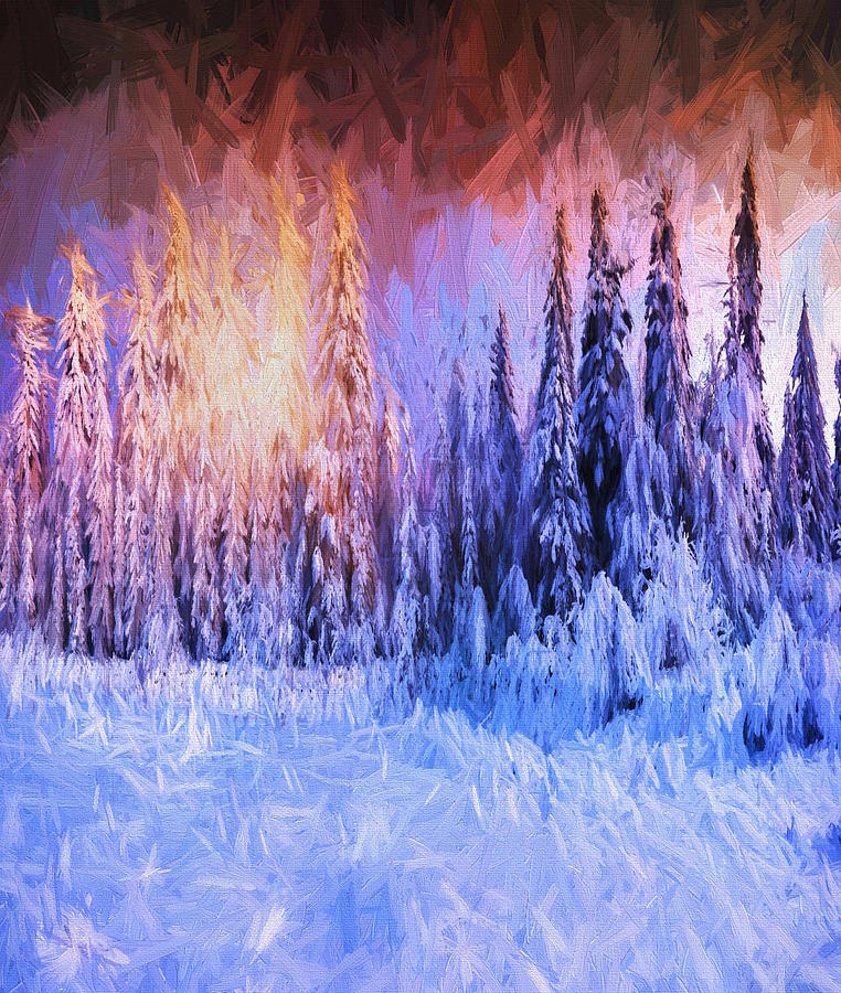 Winter Heights - Series 10 Digital Art by Don DePaola
