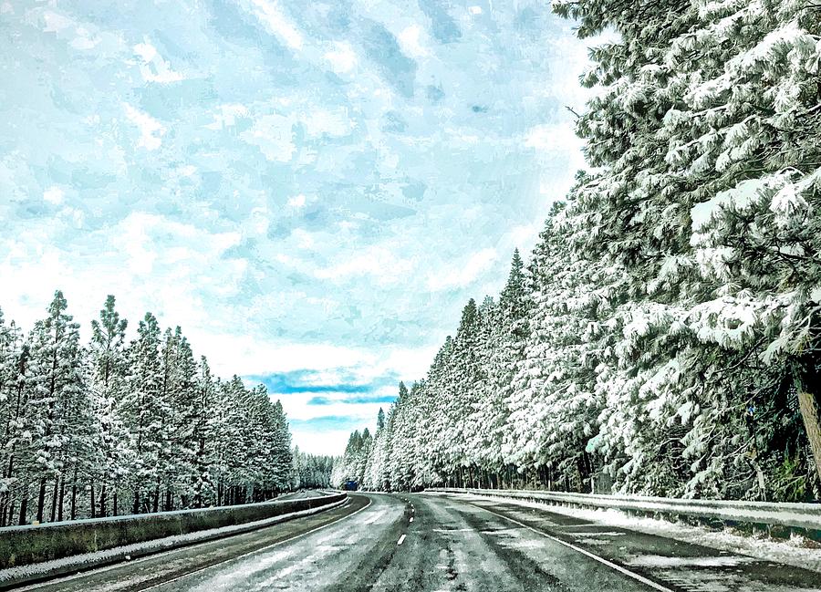 Winter Highway Photograph by Steph Gabler