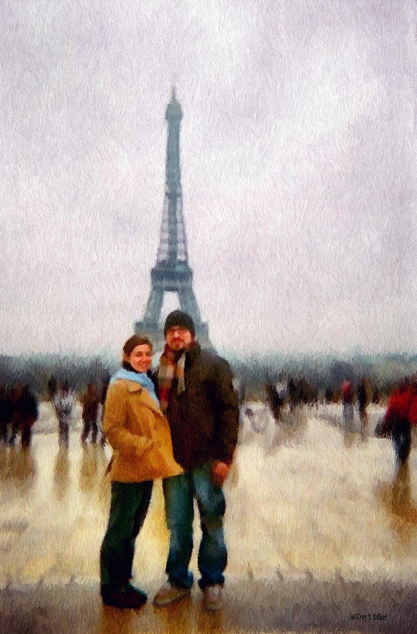 Winter Honeymoon in Paris Painting by Jeffrey Kolker