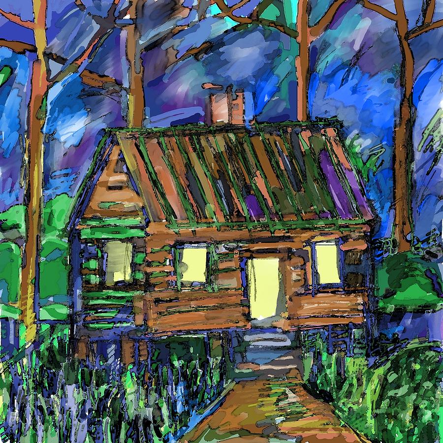 Winter House Painting by Joe Roache
