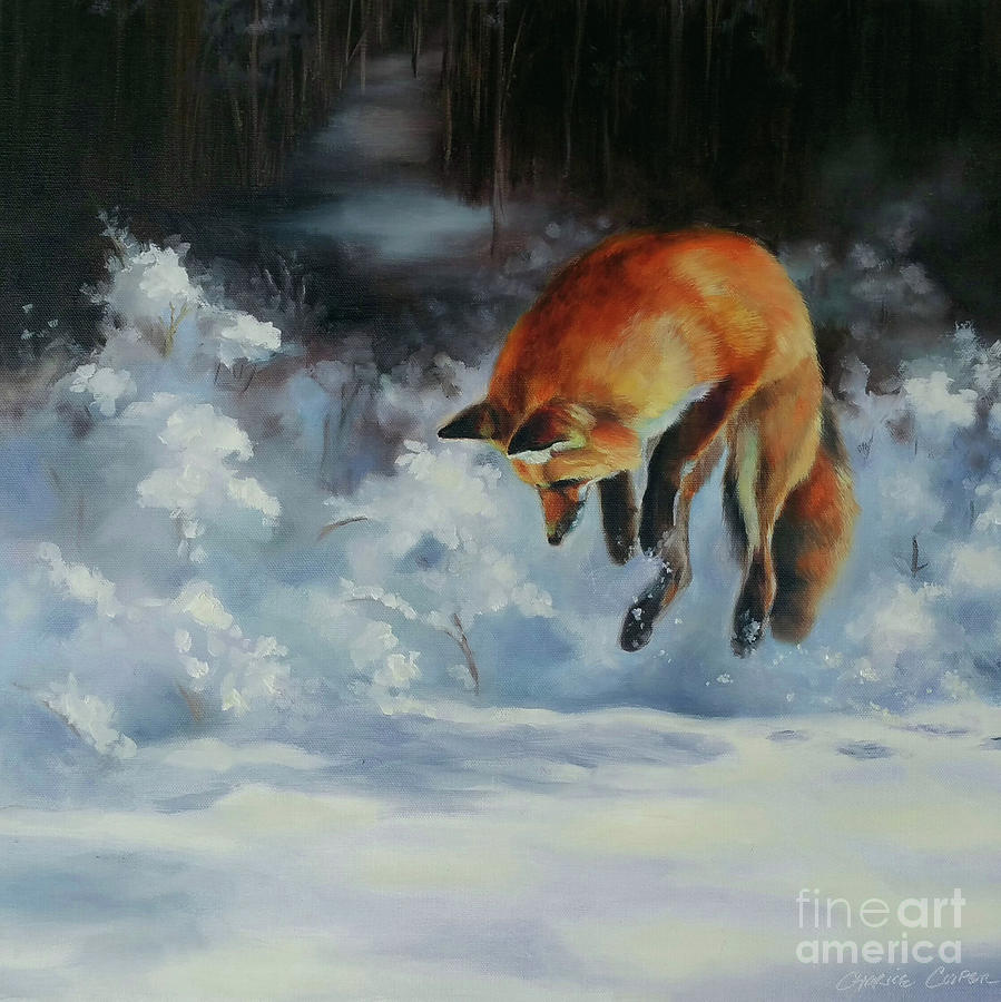 Winter Hunt Painting by Charice Cooper