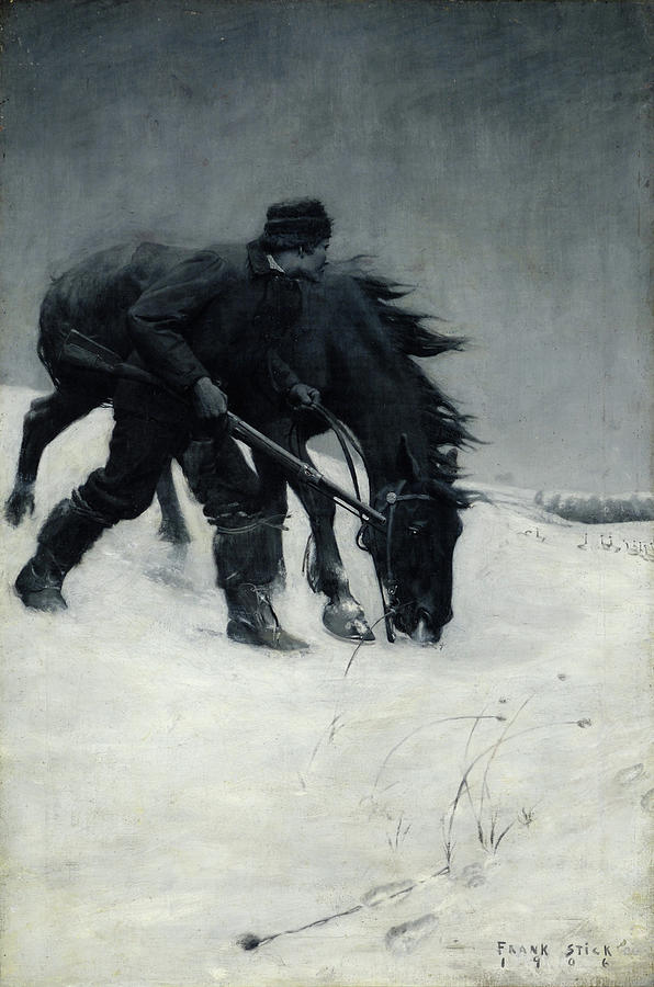 Winter Hunter Painting by Frank Stick