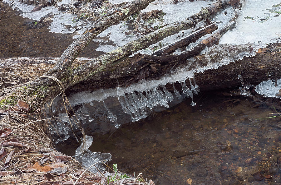 Winter Ice Dam Photograph by Jim Zablotny