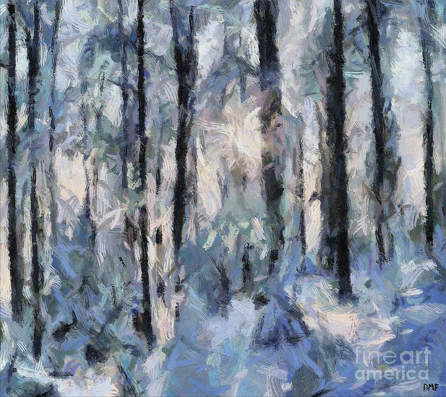 Winter Idyll Painting by Dragica Micki Fortuna