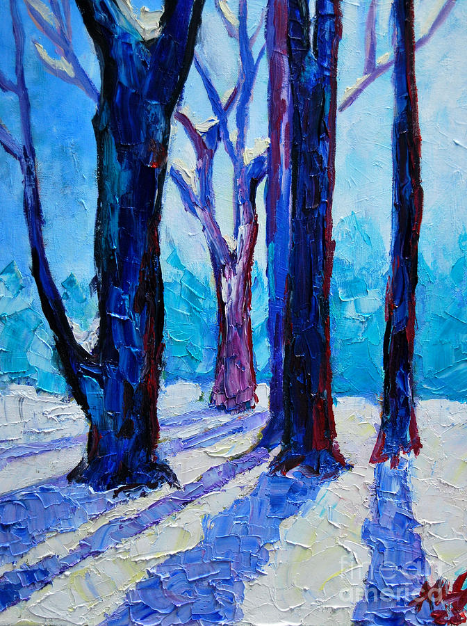 Winter Impression Painting by Ana Maria Edulescu