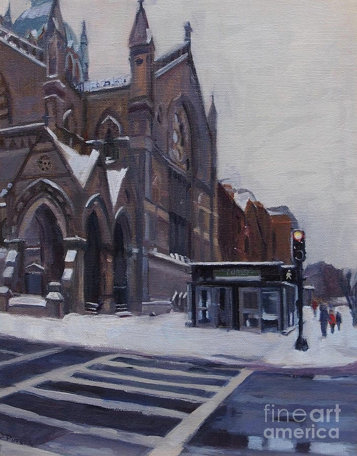 Winter in Boston Painting by Deb Putnam