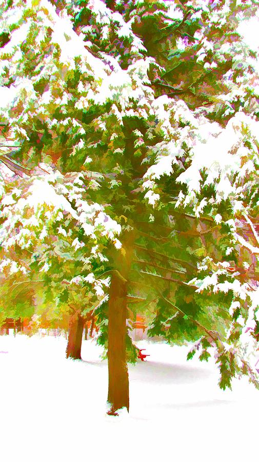 Winter In  Catskills Painting by Jeelan Clark