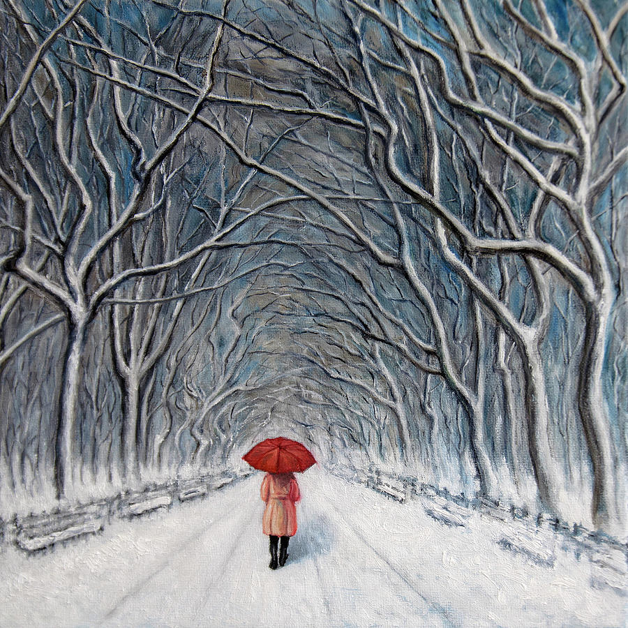 Winter In Central Park Painting by Chandle Lee