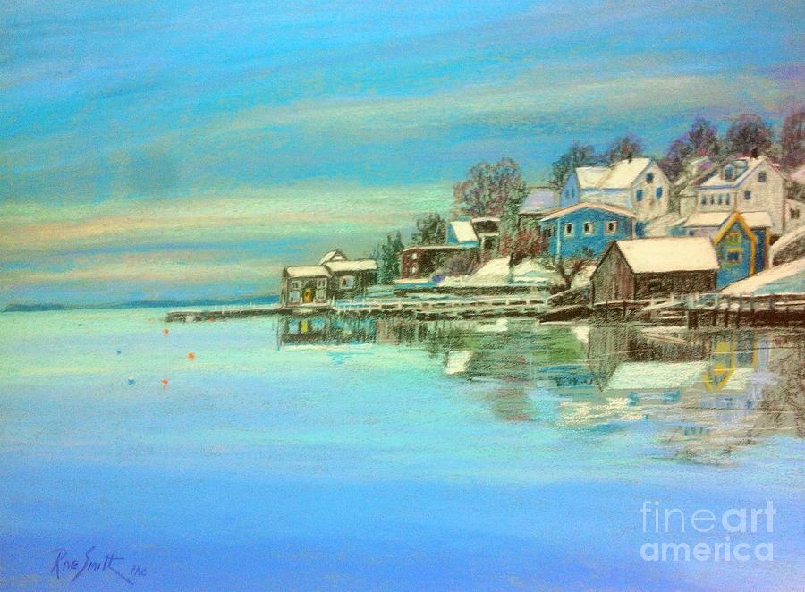 winter in Chester ,Nova Scotia  Pastel by Rae  Smith PAC