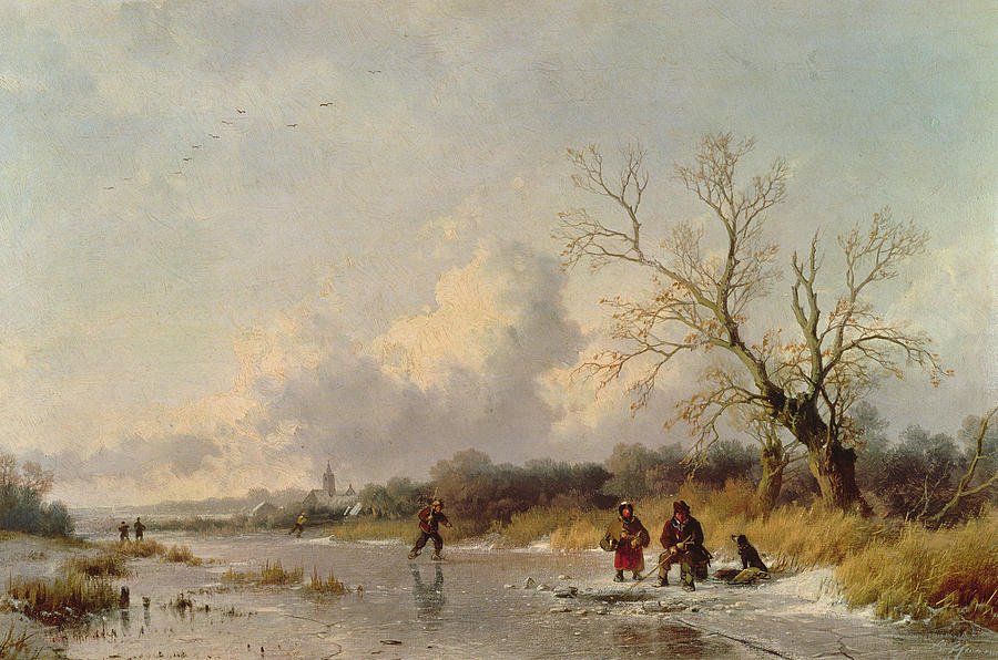 Winter Painting - Winter in Holland by Remigius van Haanen