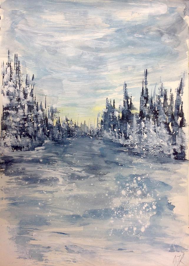 Winter in Light Blues Painting by Desmond Raymond