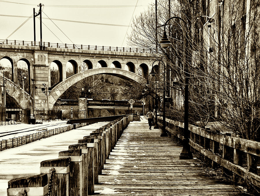 Winter in Manayunk Along the Canal Photograph by Bill Cannon