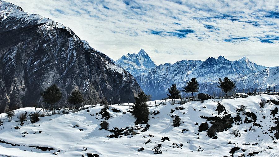 Winter Photograph - winter in Nepal by Happy Home Artistry