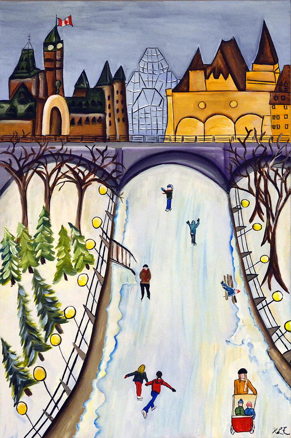 Winter in Ottawa Painting by Heather Lovat-Fraser