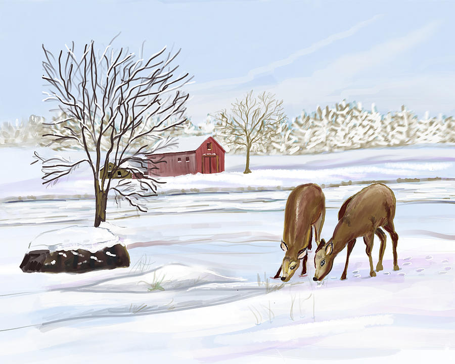 Winter in Pennsylvania Digital Art by Dorothy Riley