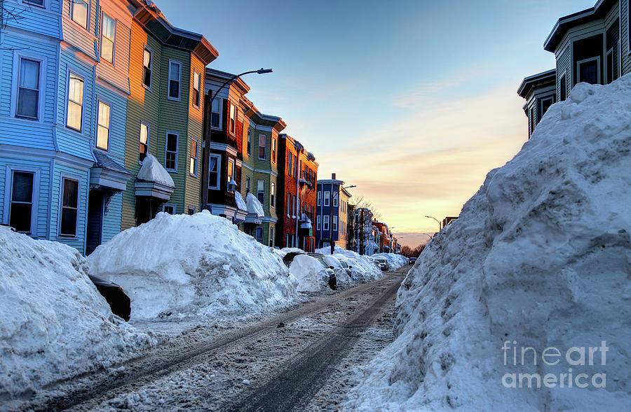 Winter in Boston's Beacon Hill neighborhood by Denis Tangney Jr