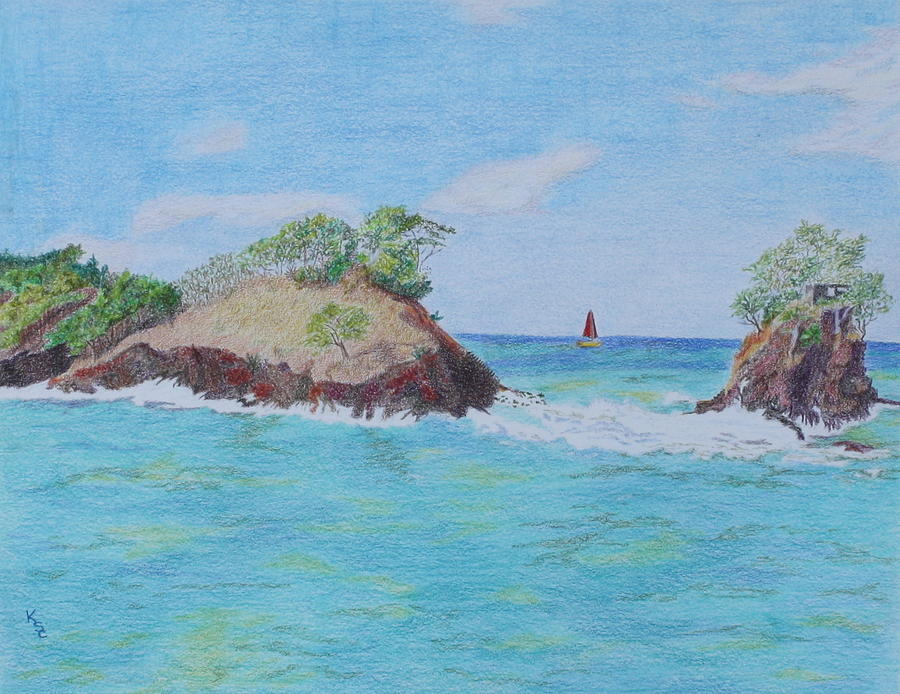 Winter in St. Lucia Painting by Kathy Crockett