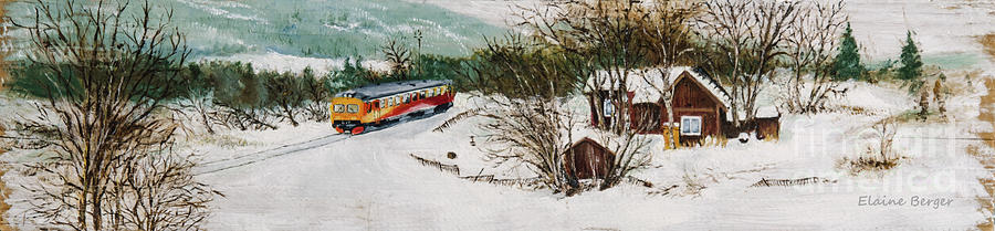 Winter in Sweden Painting by Elaine Berger