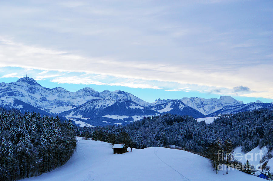 Winter In Switzerland - The Santis Mountain Photograph