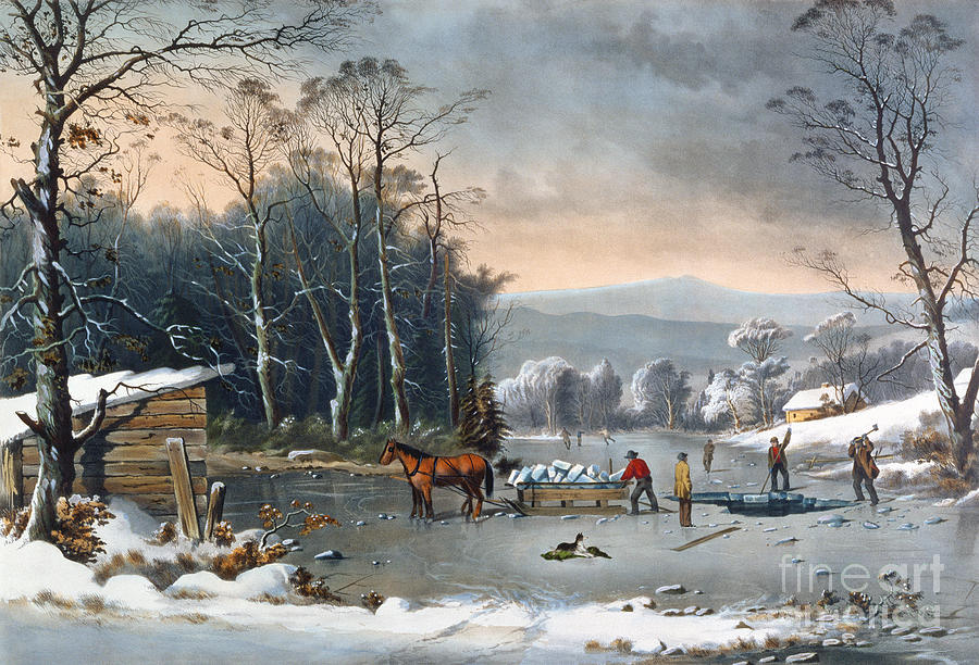 Winter in the Country Painting by Currier and Ives | Pixels