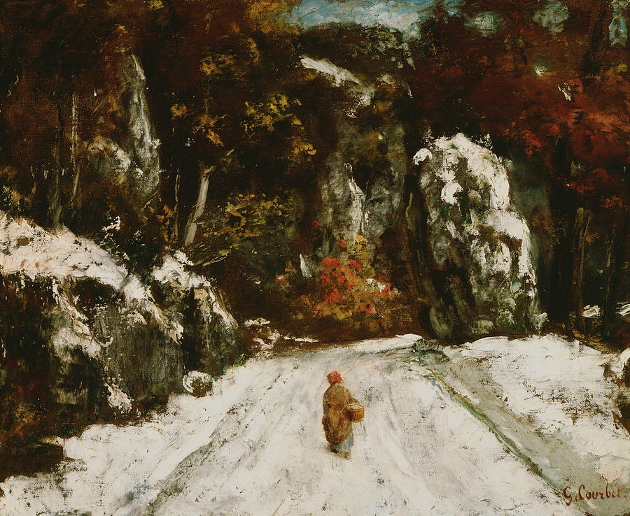 Winter in the Jura Painting by Gustave Courbet