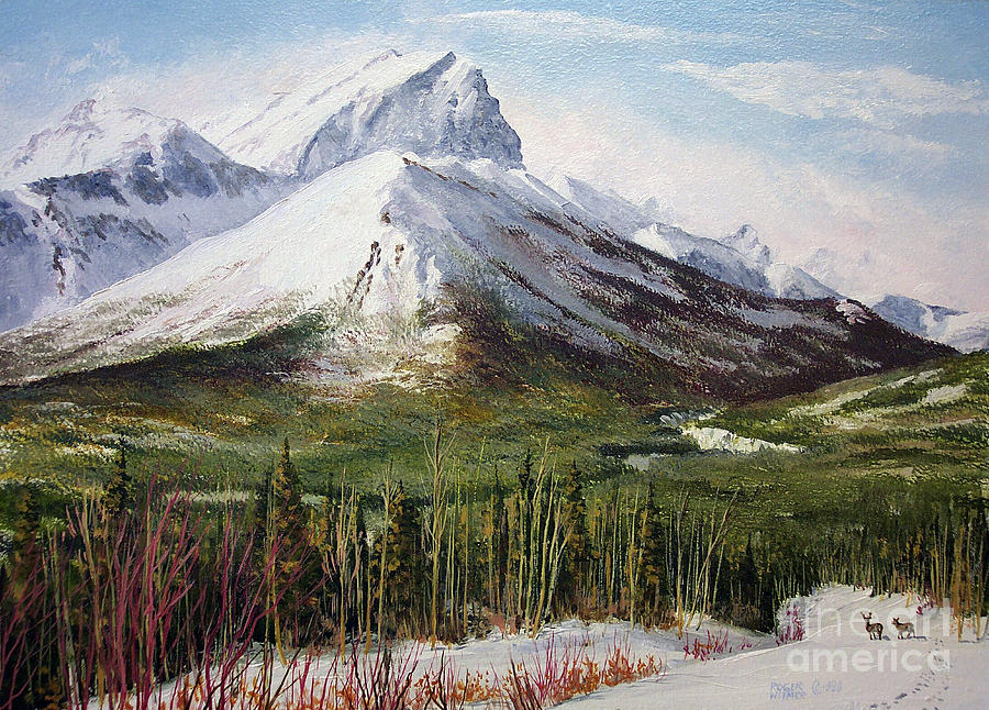 Winter in the Mountains Painting by Roger Witmer