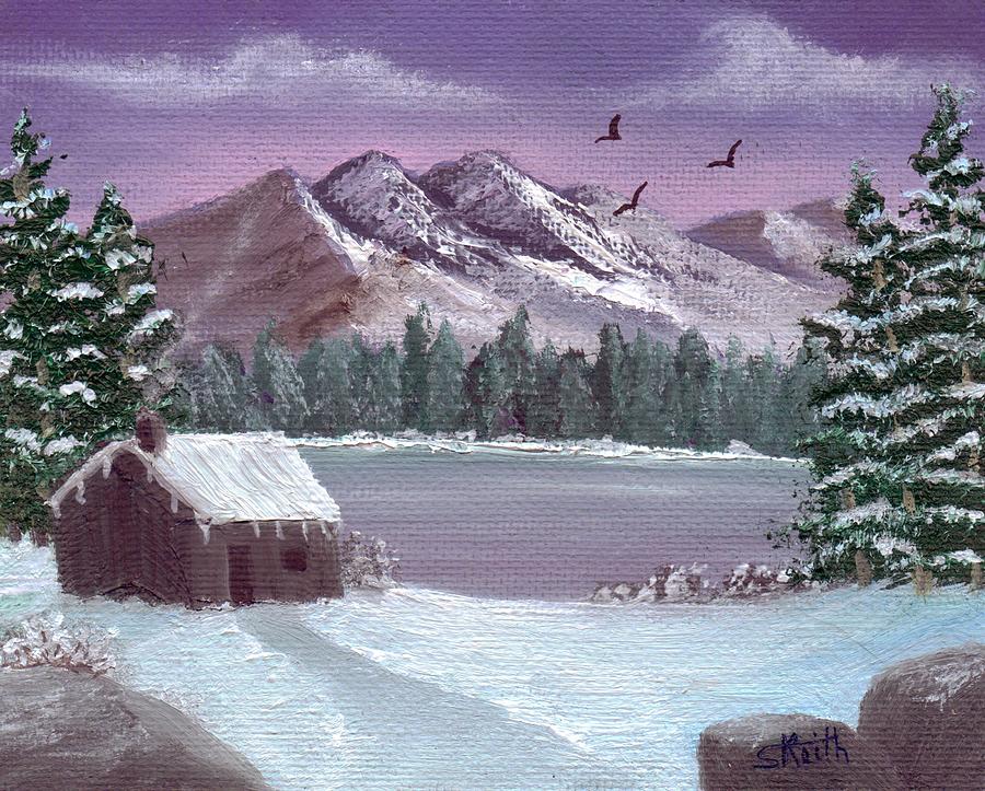 Winter in the Mountains Painting by Sheri Keith