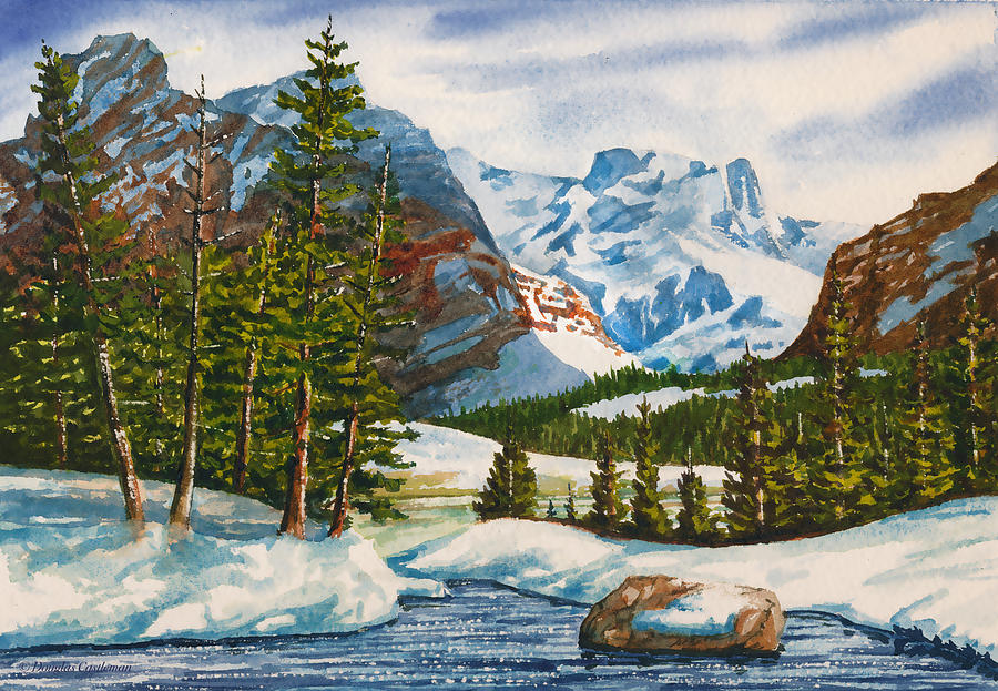 Winter in the Rockies Painting by Douglas Castleman