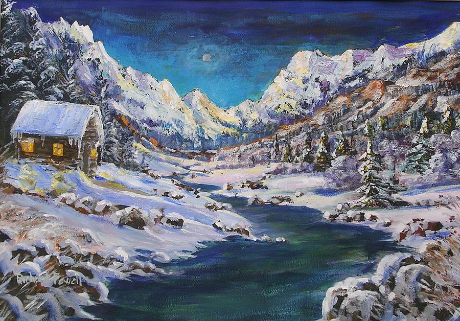 Winter in the Rockies Painting by Richard Powell - Fine Art America