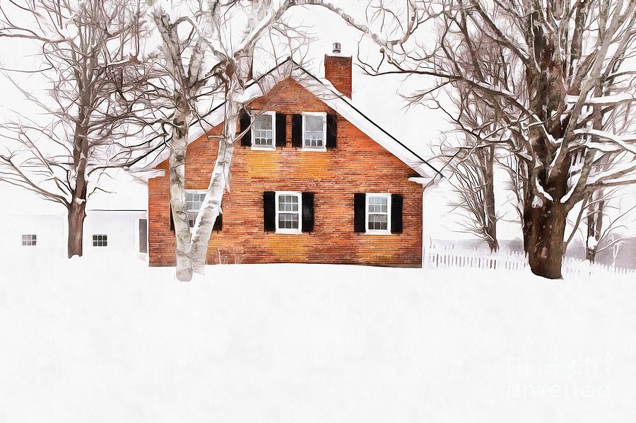 Winter in the Upper Valley Digital Art by Edward Fielding