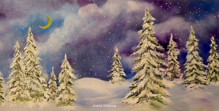 Winter in The Woods Painting by Ioana Dokova - Fine Art America