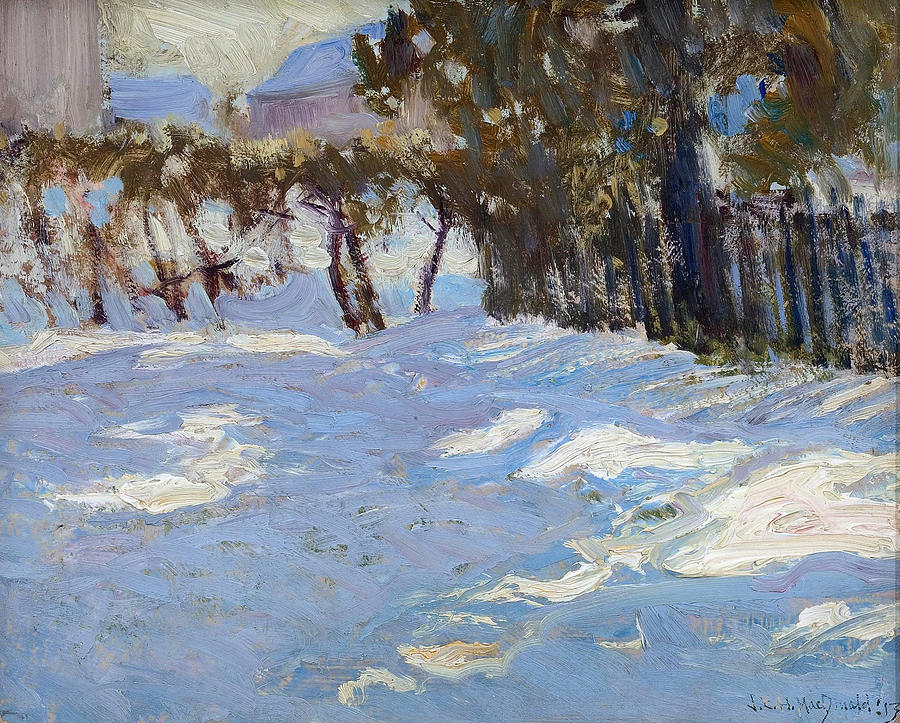 Winter in Thornhill Village Painting by James Edward Hervey MacDonald