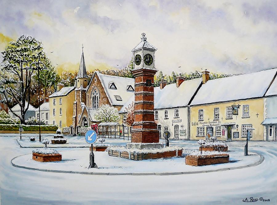 Winter In Twyn Square Painting by Andrew Read