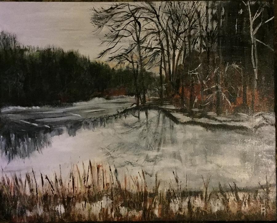 Winter Painting - Winter in Upstate New York by Peggy Roberson