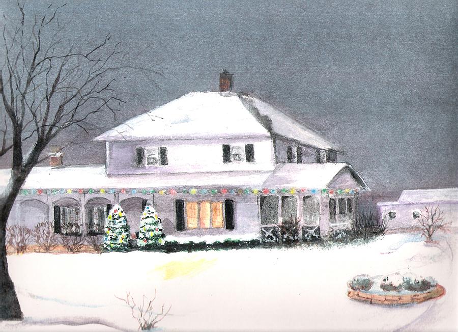 Winter in Wisconsin Painting by Marsha Woods