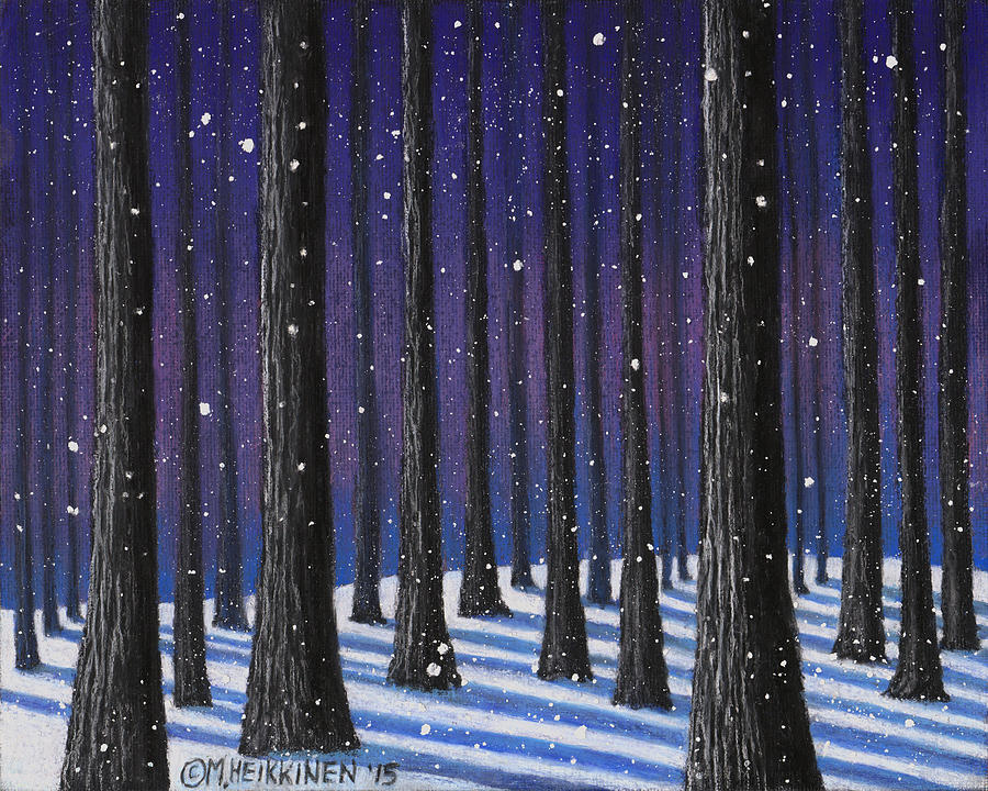Winter Is Coming 01 Pastel by Michael Heikkinen