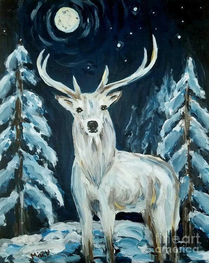 Winter is here Painting by Maria Langgle