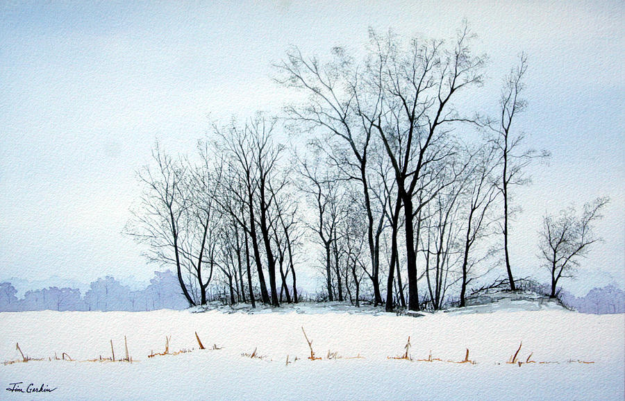 Winter Painting - Winter Island by Jim Gerkin