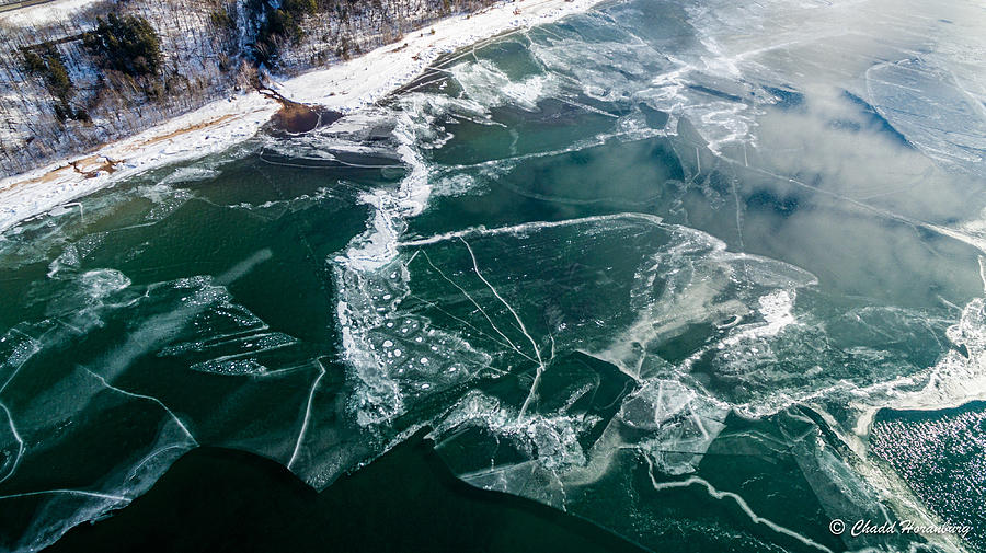 Ice Photograph - Winter Jigsaw by Chadd H