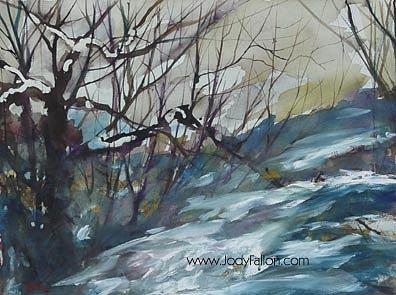 Winter Painting - Winter by Jody  Fallon