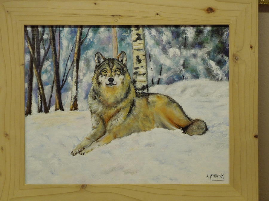Wolves Painting - Winter by John Pirnak