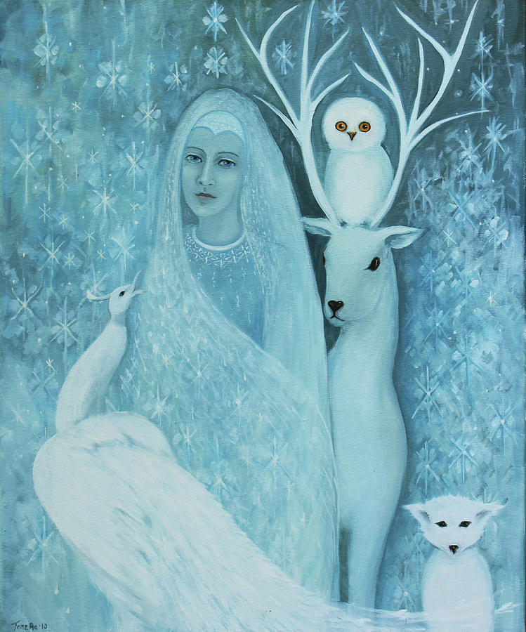 Winter Lady Painting by Tone Aanderaa